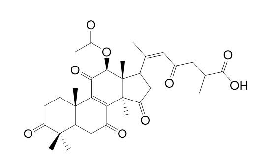 12beta-Acetoxy-3,7,11,15,23-pentaoxo-lanost-8,20-dien-26-oic acid