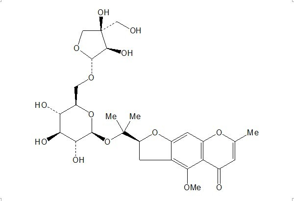 5-O-Methylvisammioside, 6''-O-apiosyl-
