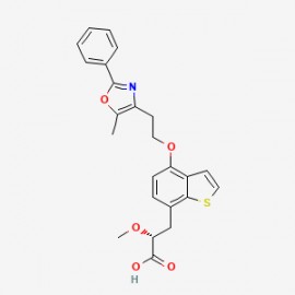 Benzo[b]thiophene-7-propanoic acid, ?-methoxy-4-[2-(5-methyl-2-phenyl-4-oxazolyl)ethoxy]-, (?R)-