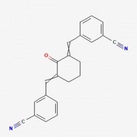 Benzonitrile, 3,3'-[(2-oxo-1,3-cyclohexanediylidene)dimethylidyne]bis-