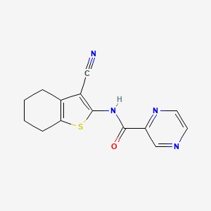 N-(3-cyano-4,5,6,7-tetrahydro-1-benzothiophen-2-yl)pyrazine-2-carboxamide