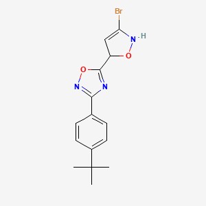5-(3-bromo-4,5-dihydroisoxazol-5-yl)-3-(4-(tert-butyl)phenyl)-1,2,4-oxadiazole