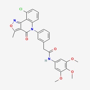 3-(9-Chloro-3-methyl-4-oxoisoxazolo[4,3-c]quinolin-5(4H)-yl)-N-(3,4,5-trimethoxyphenyl)benzeneacetamide